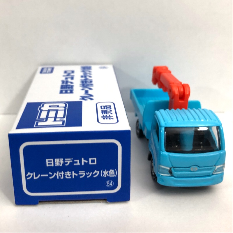 Tomica 多美小汽車非賣品54號hino Dutro Truck Crane 吊車水色37 蝦皮購物