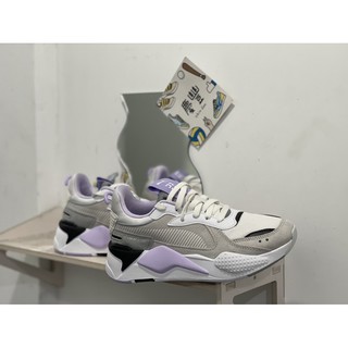 大罐體育👟 PUMA RS-X Reinvent Wn’s 流行休閒鞋 女 老爹鞋 米白 麂皮 紫 增高37100816