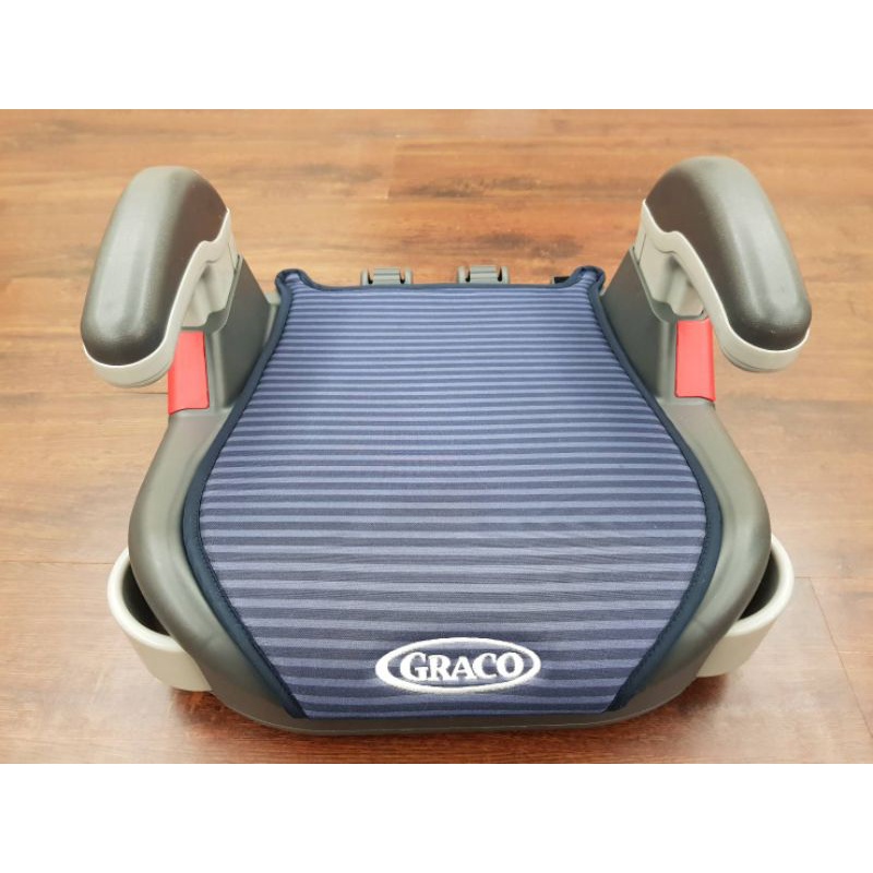 &lt;二手&gt; &lt;免運&gt; GRACO-COMPACT JUNIOR幼兒成長型輔助汽車安全座椅 (線條藍)汽車增高墊