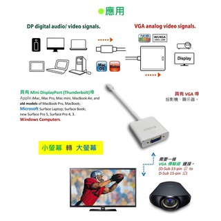 【amber】 mini DisplayPort /Thunderbolt 轉 VGA 訊號轉換線-鋁合金新版