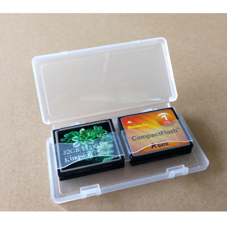 透明記憶卡盒 CF 內存卡收納盒 可收納4CF 方便攜帶 防塵 GK-4CF [相機專家]