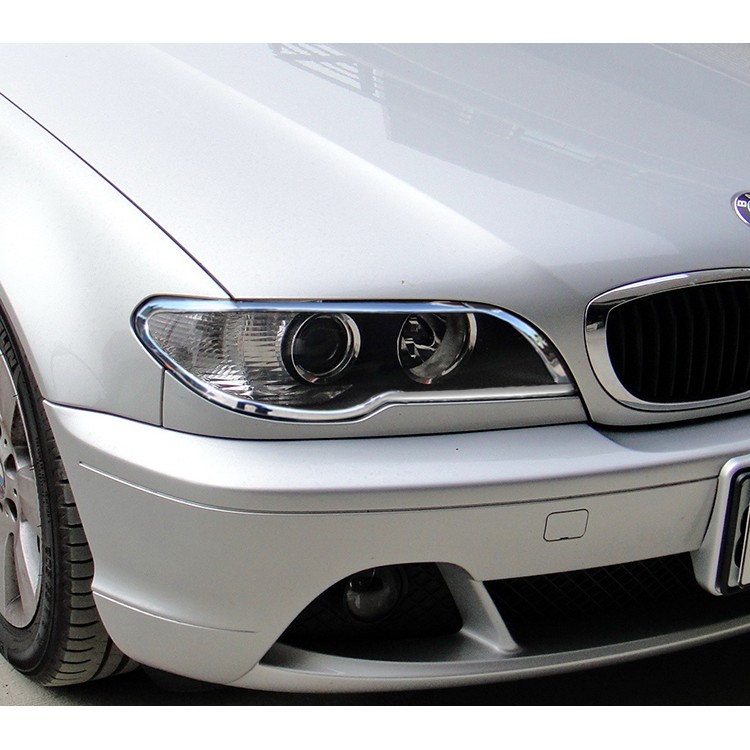 圓夢工廠 BMW 3 兩門 E46 03~06 318 320 323 325 330 335 改裝鍍鉻車燈框 頭燈框貼
