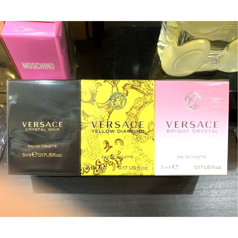 💓 VERSACE 凡賽斯 經典女性小香禮盒 3入組 5ml*3（黃鑽、香戀、星夜水晶）宏亞原廠公司貨 可免費包裝送禮