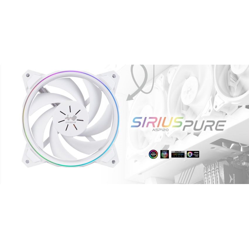 [龍龍3C] 迎廣 InWin Sirius Pure ARGB 12公分 電競 機殼風扇 散熱風扇 ASP120