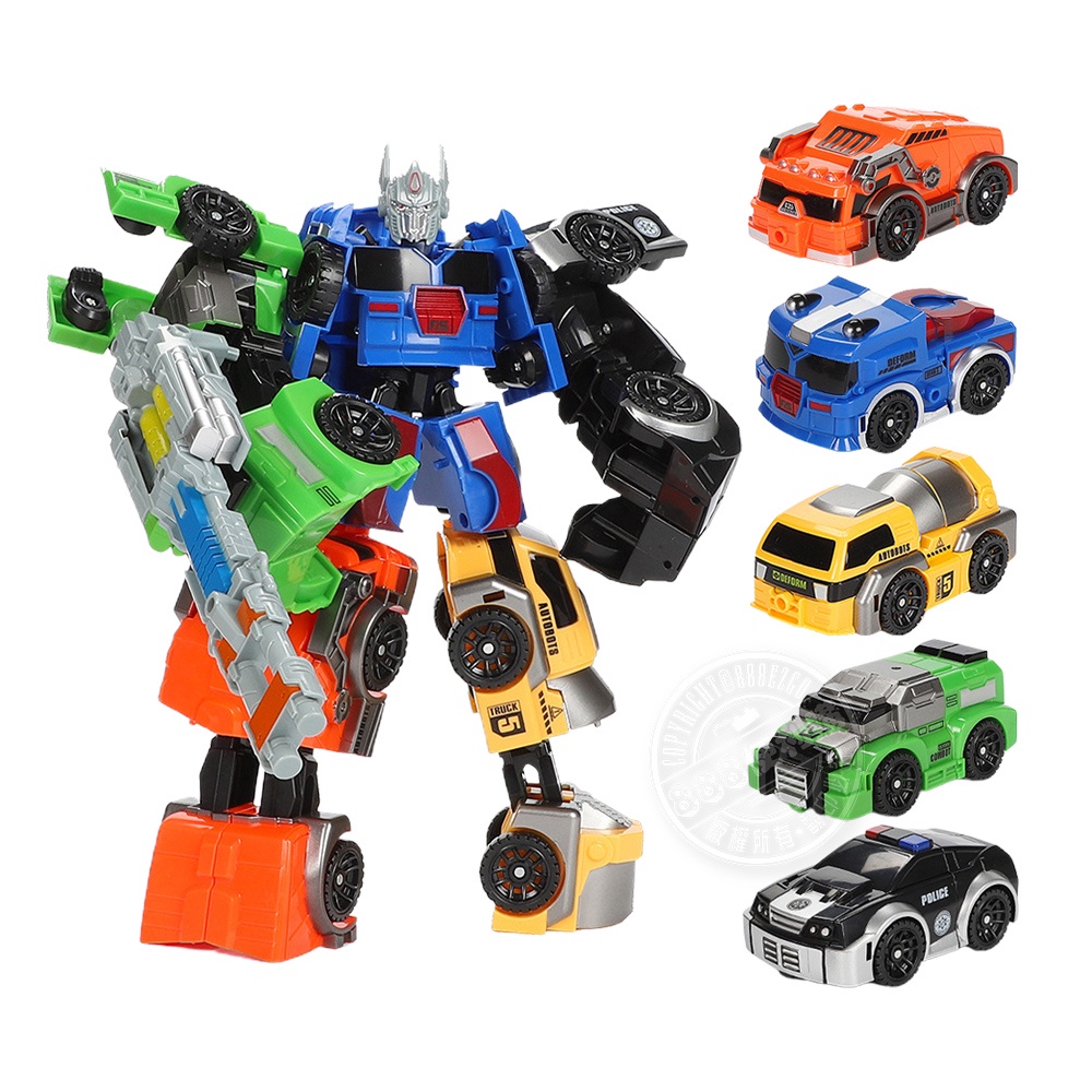 (現貨開發票)5合1變形機甲合體機器人豪華組(AB24)(無法超商取貨) 變形機器人 變形玩具 兒童玩具【888便利購】