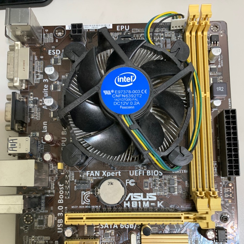 二手 Intel cpu i5-4460 附原廠風扇及asus H81M-K主機板