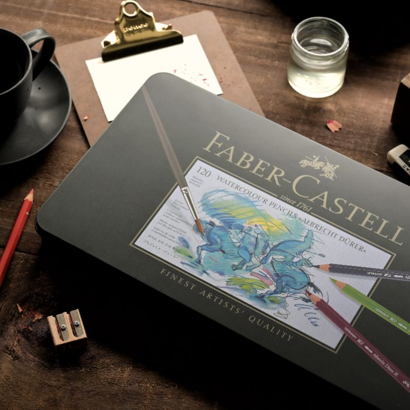 ［免運優惠］德國 FABER-CASTELL 輝柏 綠盒 藝術家級 水性 色鉛筆 水性色鉛筆 120色『胖媽媽美術文具』