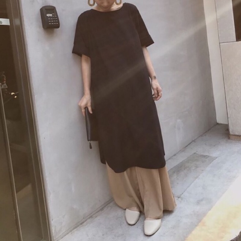 oui jasmine 卡其色涼感褲 小安 連線款