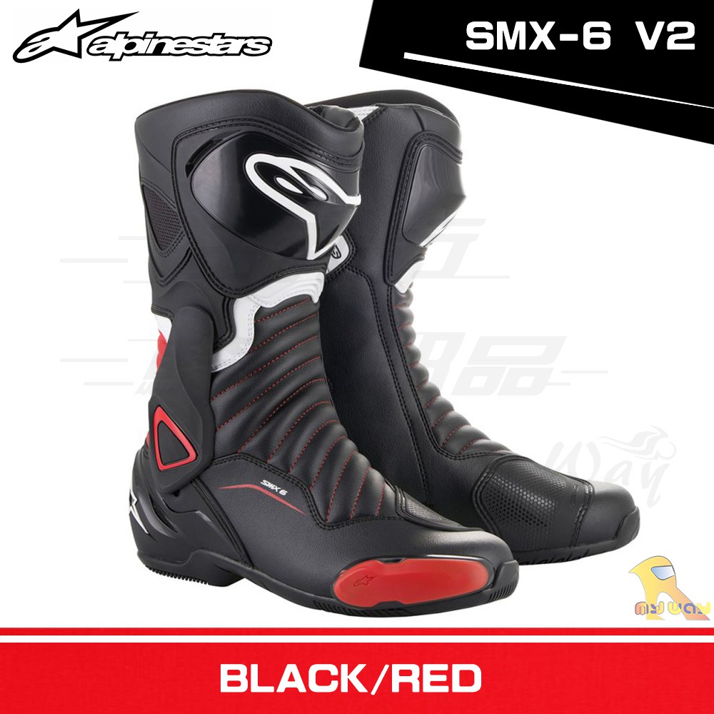 任我行騎士部品 Alpinestars SMX-6 V2 BOOTS 長筒車靴 2019新色 黑紅 SMX6 A星