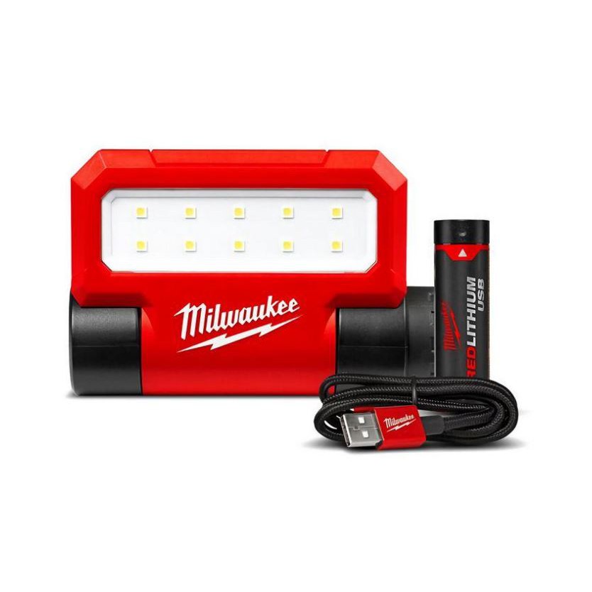 三起工具-Milwaukee 米沃奇 隨身USB摺疊磁吸泛光燈 L4 FFL-201 燈具/