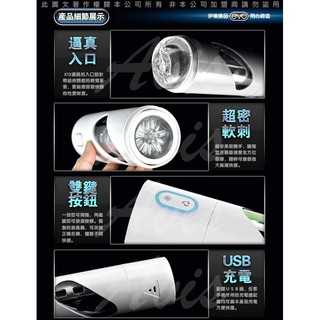 EVO 獵鷹計畫X12 5X3頻 LED燈光 電動旋轉 科技感 旋風自慰杯 USB充電款 黑