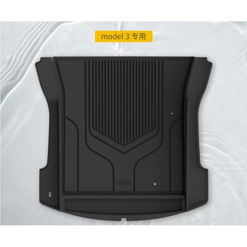 🇹🇼台灣出貨🇹🇼適用於特斯拉Model3適用全季節TPE腳墊3W雙層美尼斯白內飾半包圍 後廂墊