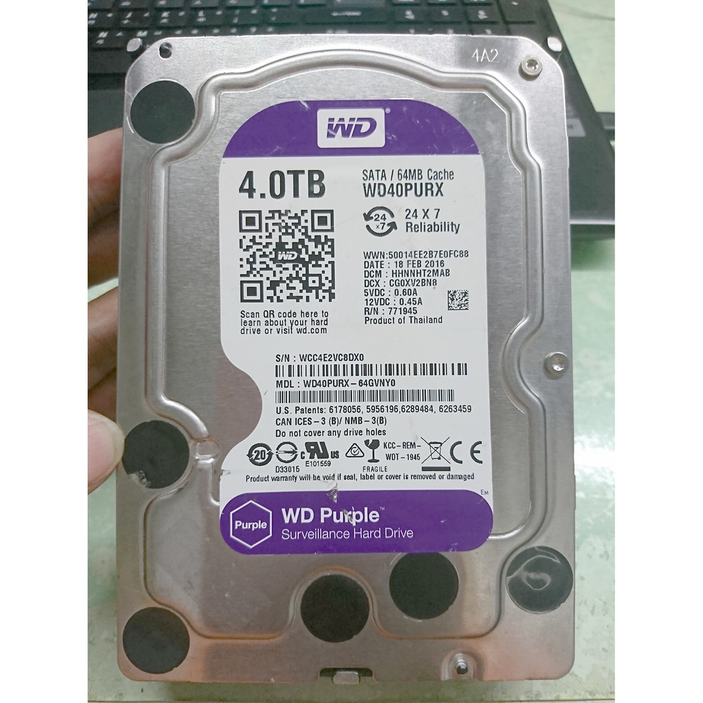 WD 紫標 4TB WD40PURZ 監控專用碟 3.5吋 故障