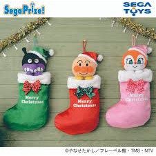 『現貨』全新 日本 麵包超人 小病毒 紅精靈 細菌人 限定 聖誕禮物 聖誕襪 聖誕節 大款 可放禮物 吊飾 蝴蝶結