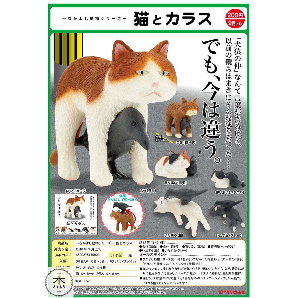 奇譚kitan轉蛋垃圾場對決貓咪與烏鴉不爽貓高冷貓三花橘貓 蝦皮購物