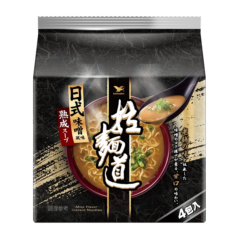統一拉麵道-日式味噌(袋)101g克 x 4【家樂福】