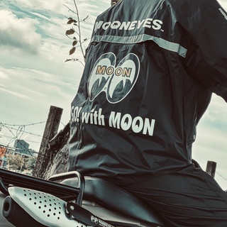 MOONEYES 騎士 兩件式 套裝 聯名 月亮眼睛 限量 雨衣 風衣 黑色款