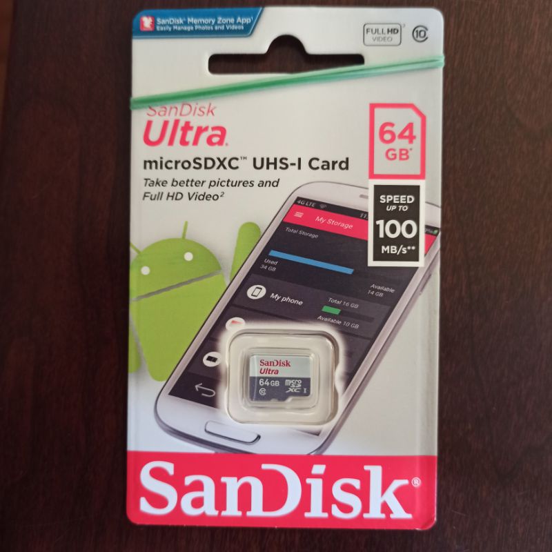 (全新品) SanDisk 64G記憶卡 microSD ultra 64G  SDH A1 100MB記憶卡