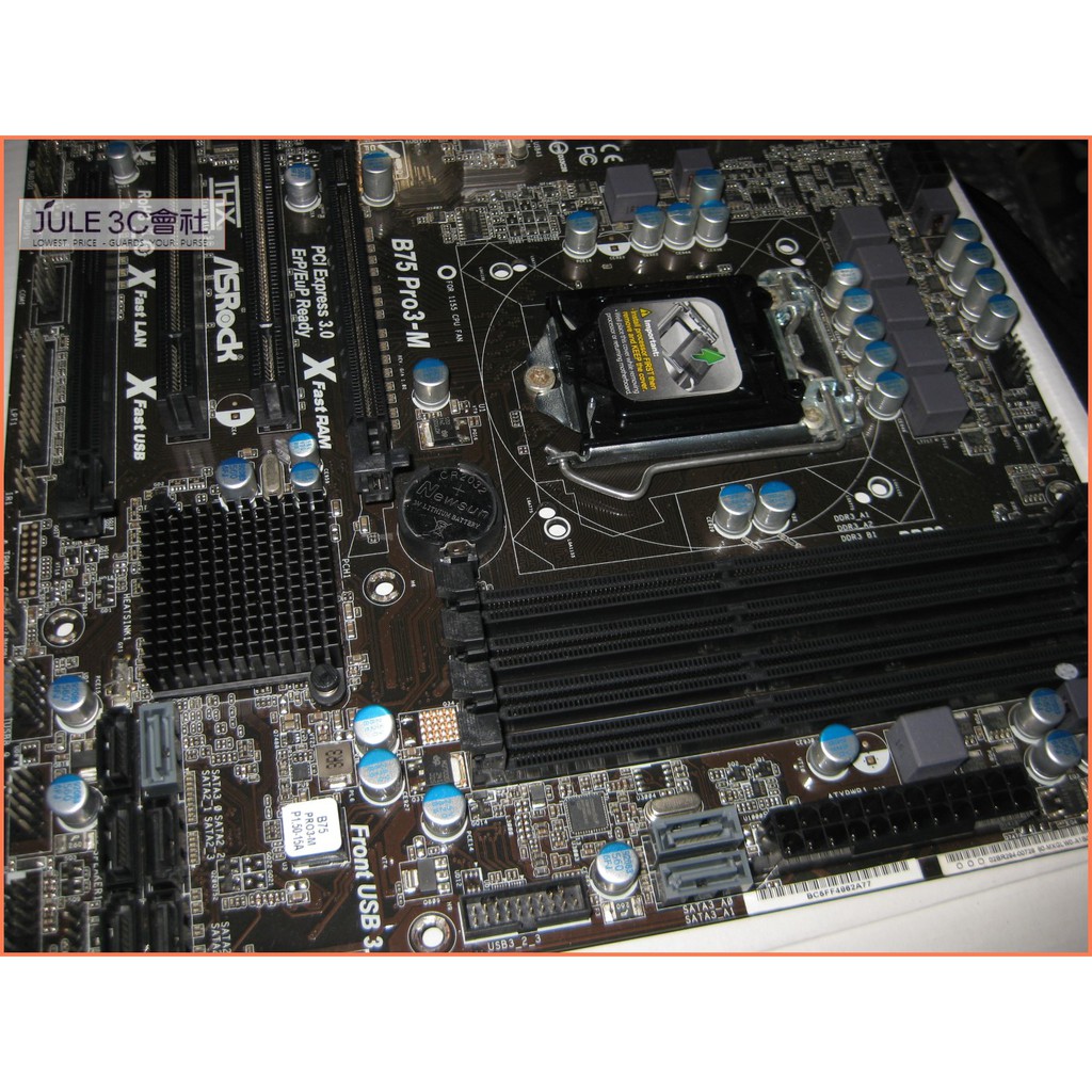JULE 3C會社-華擎ASROCK B75 PRO3-M B75/DDR3/全固態/1155/MATX 主機板
