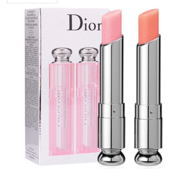 Dior Addict Lip Glow 001 粉色和 004 珊瑚色
