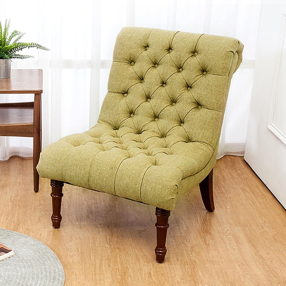 Boden-亞爵美式復古風布沙發單人座椅(綠色)