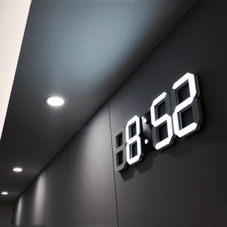 3D立體掛鐘 LED數字時鐘 立體電子時鐘 可壁掛科技電子鐘 數字鐘 電子鬧鐘 靜音夜光掛鐘帶溫度計 萬年曆 3D時鐘