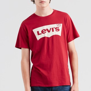 Levi's T恤 短袖 純棉 男裝 LOGO款 T恤 短袖 短T-Shirt 圓領 純棉 L30141 紅色(現貨)