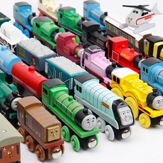 製小火車托馬斯 湯瑪士 木頭磁性鏈接 磁鐵火車 小火車 車頭 車廂 軌道 滑行 兒童 玩具 磁性火車頭