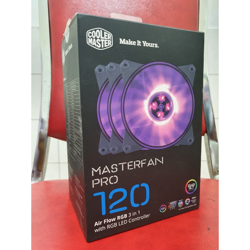 Cooler Master MasterFan Pro 120 Air Flow RGB 3合1組