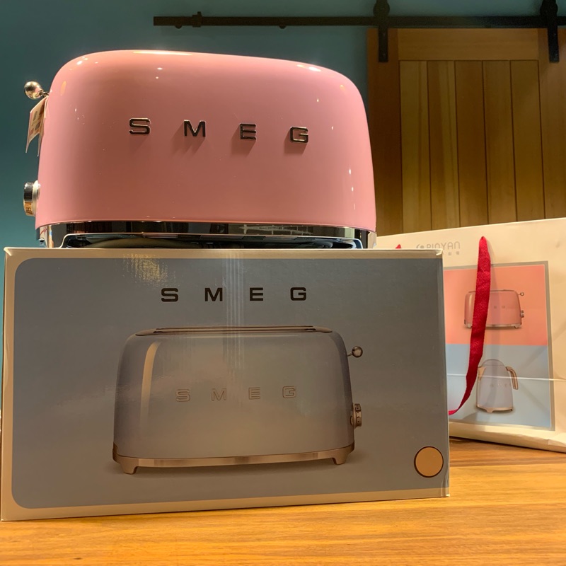 義大利SMEG四片式烤麵包機-粉紅色～