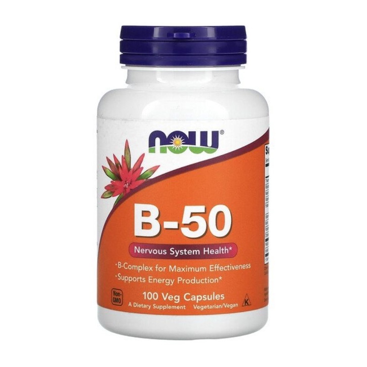 現貨特價【Now Foods】B-50 複合 維生素B (全面補充B群 B12)，素食膠囊【純素 Vegan】