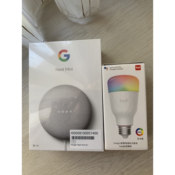 Google nest mini/yeelight彩光燈泡