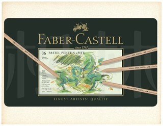 特價_輝柏 Faber Castell PITT 藝術家級綠盒粉彩色鉛筆36色-112136 pastel pencil
