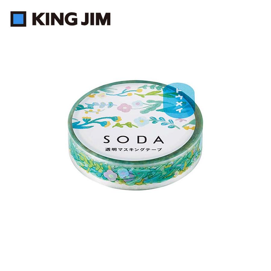 KING JIM Hitotoki Soda透明PET卷狀膠帶/ 10MM/ 花園/ CMT10-002 eslite誠品