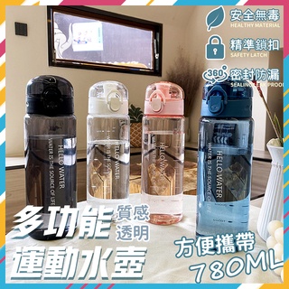 臺灣出貨🔥透明多功能運動水壺 透明水壺 大容量水壺 健身水壺 兒童水壺 小水壺 露營水壺 環保杯 彈蓋水壺 彈跳水壺
