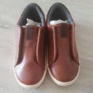 全新 英國 NEXT 童裝 正品 咖啡色 魔鬼氈 皮鞋 男童 紳士鞋 大童 休閒鞋 18.5公分