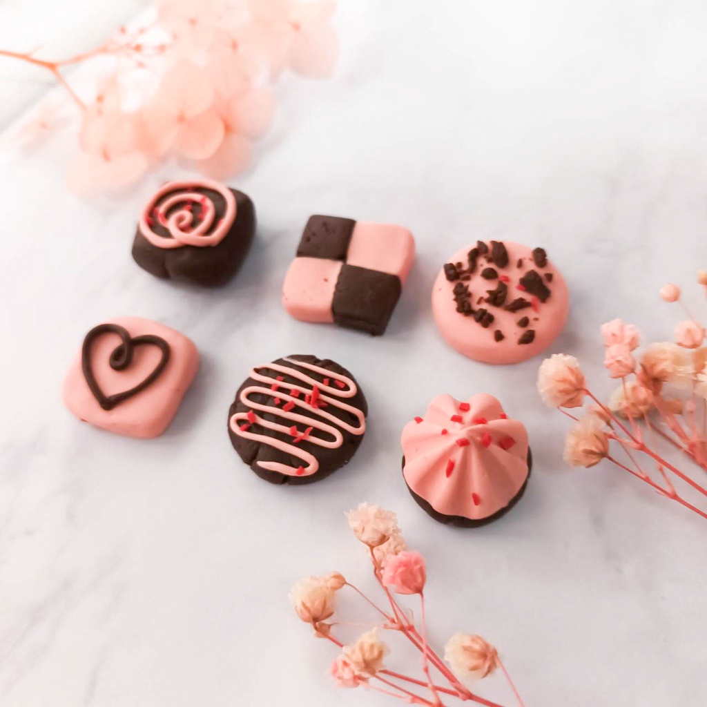 《飛翔天空》草莓巧克力餅乾吸鐵組－專業軟陶DIY材料包 簡單易上手 草莓控 情人節禮物