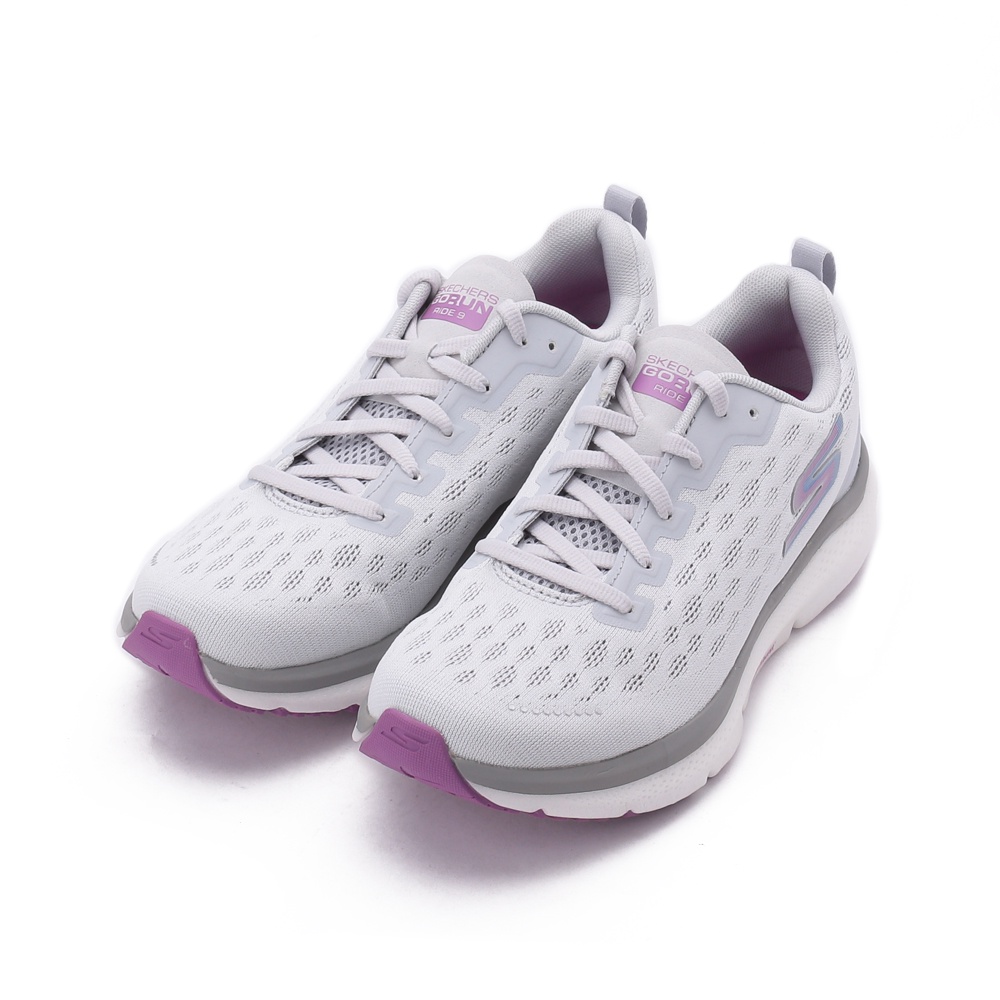 SKECHERS 慢跑系列 GO RUN RIDE 9 綁帶運動鞋 白紫 172005GMLT 女鞋