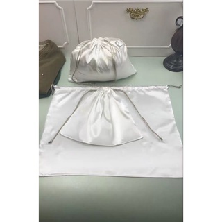 臺灣少數現貨加預購:白色絲質包包防塵袋皮夾防塵袋透氣收納袋抽繩束口袋防塵袋