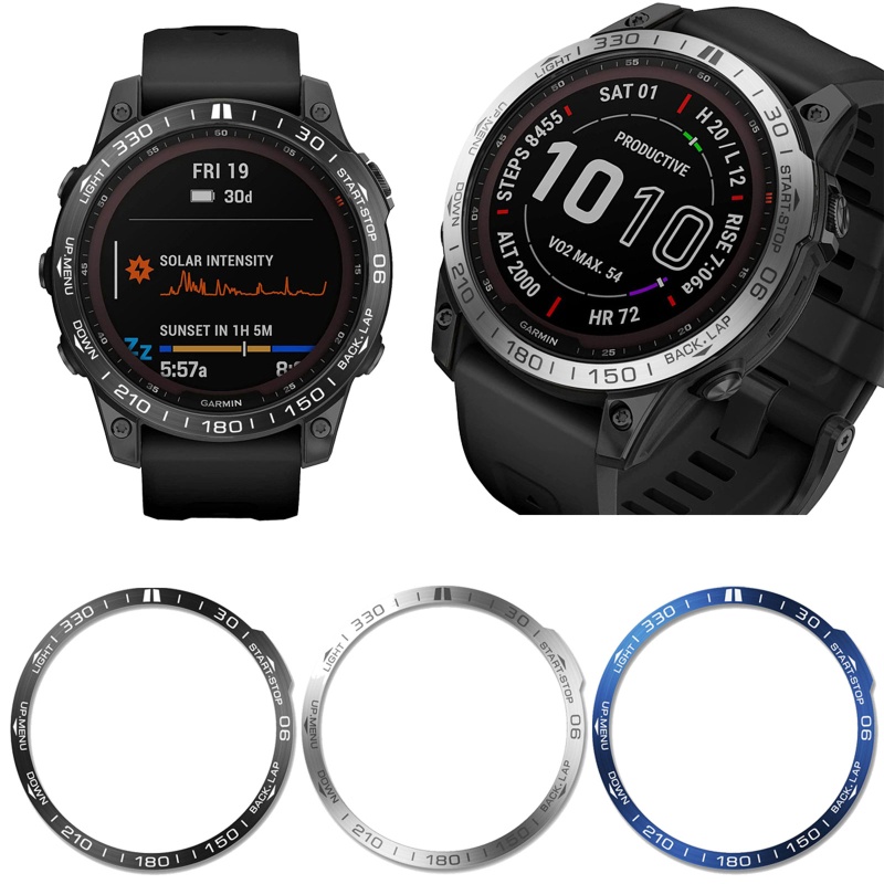 Garmin Fenix 7 擋板環錶殼框架的手錶保險槓蓋划痕保護