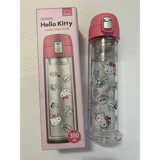 *廉美行*Hello Kitty 樂扣樂扣 雙層玻璃隨行杯 隨身杯 水壺環保杯