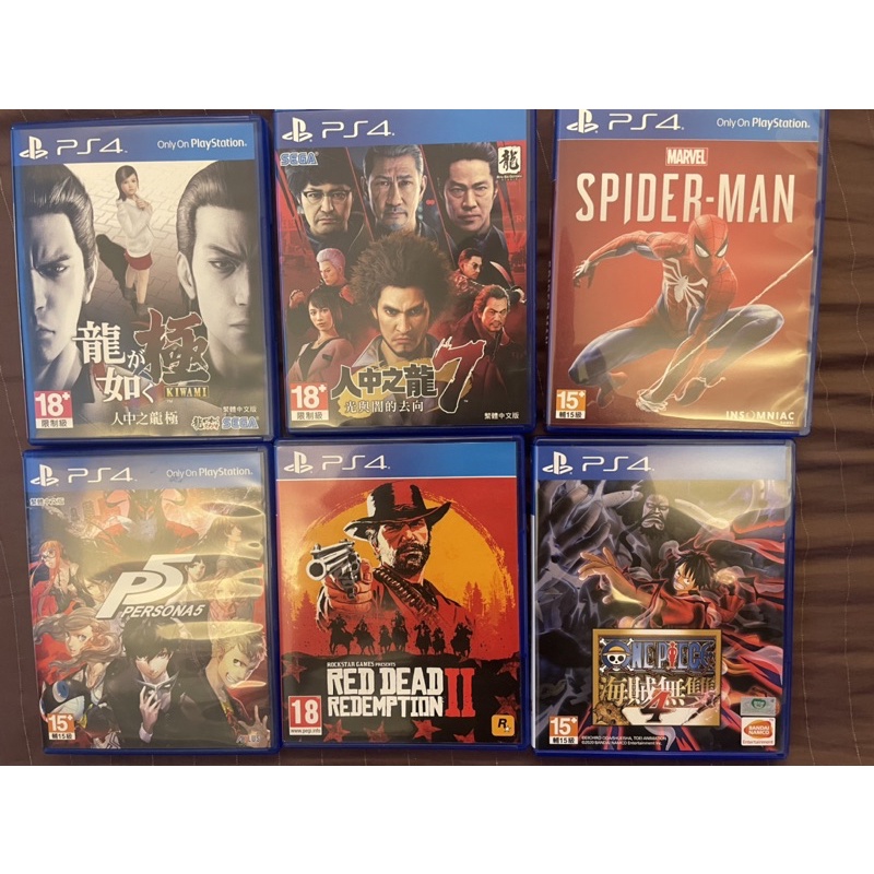 Ps4遊戲 海賊無雙4 碧血狂殺2 人中之龍7 女神異聞錄5 蜘蛛人 蝦皮購物