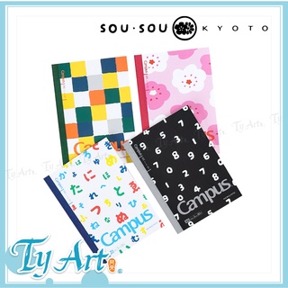 ●同央美術網購 日本 KOKUYO SOU SOU 膠裝 Campus A5 40張 點線筆記本 4入組 m