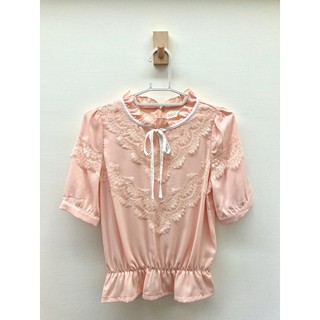 東京著衣 粉色短袖上衣 氣質甜美 尺寸XS