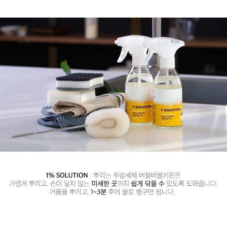 韓國 1% SOLUTION 氣炸鍋泡泡清潔噴霧300ML