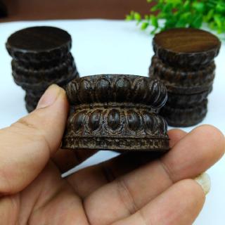 迷你沉香木實木木雕 蓮花底座 佛像神明像 媽祖 奇石古玩底座 底託5*5*3公分