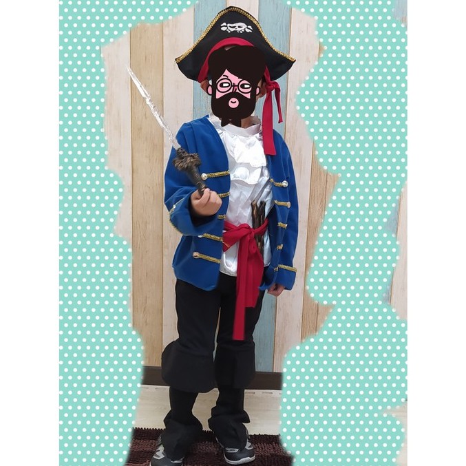 （二手）小朋友海盜服裝+劍（110cm)#萬聖節