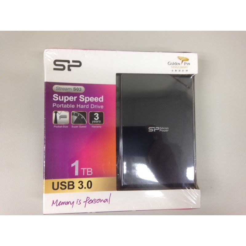【GT精選】現貨 黑色 Silicon Power 廣穎 Stream S03 1T 1TB 2.5吋 USB 行動硬碟