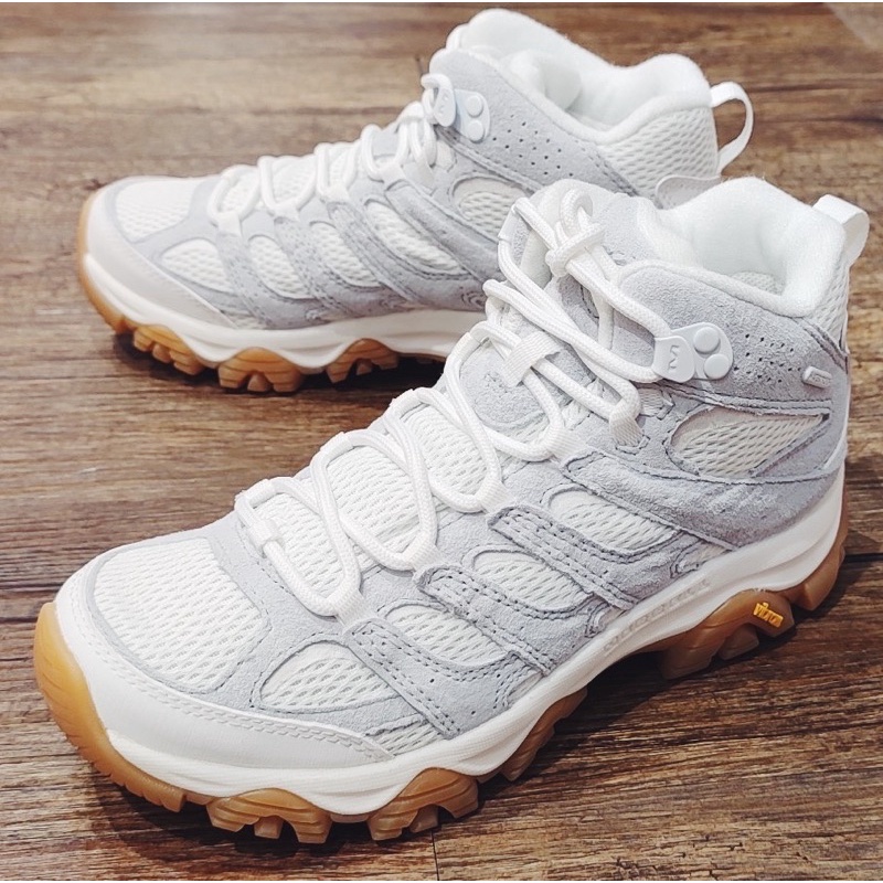 Merrell MOAB 3 男款 無染色防水中統 UNDYED MID WATERPROOF 全白登山鞋