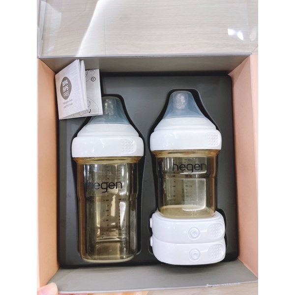 Hegen 祝賀經典奶瓶系列 禮盒PPSU 防脹氣多功能方圓型奶瓶 二手